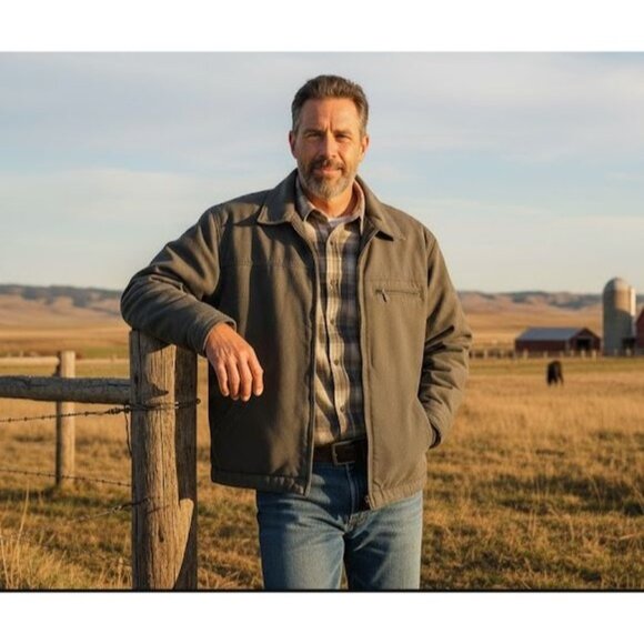 Cabela's Canvas Work Jacket Sherpa Lined XL Tall/Long 90's Vintage - Picture 1 of 10